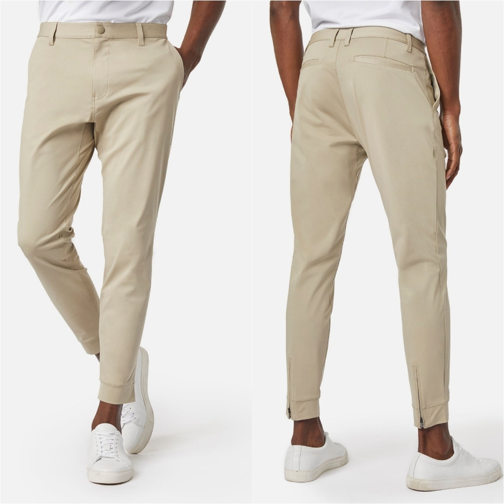 RHONE Men's Slim Joggers in Khaki